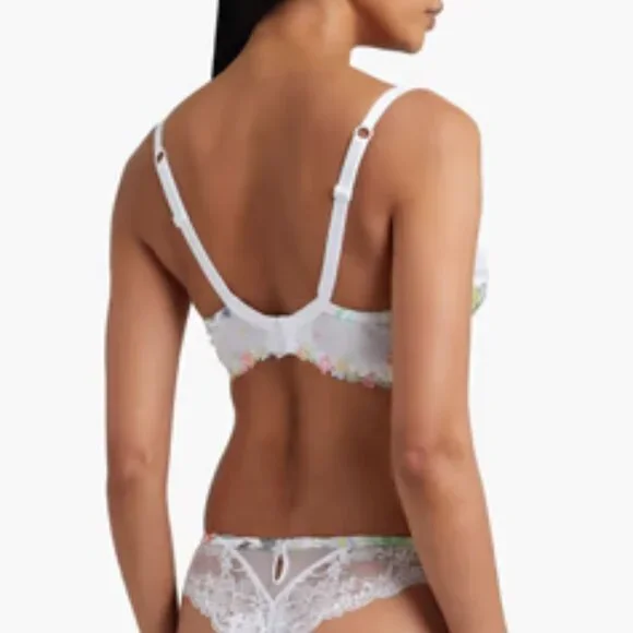 LISE CHARMEL Tulle and Lace Underwire Bra in a Floral Print Size 32C NWT - Picture 3 of 4